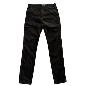 Joe’s Jeans Corduroy Pants Women 16 Charcoal Gray Straight Leg Low Rise Fall